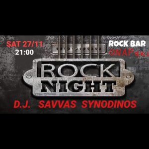 Read more about the article Rock Saturday by SAVVAS 27/11/2021 στο Οναράκι