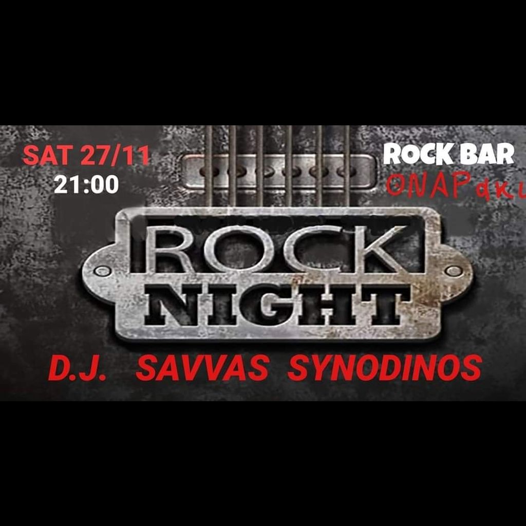 You are currently viewing Rock Saturday by SAVVAS 27/11/2021 στο Οναράκι